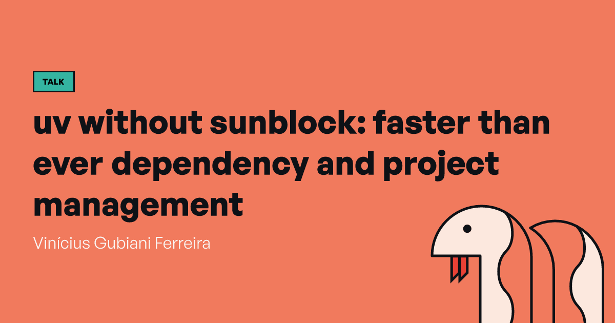 uv without sunblock: faster than ever dependency and project management ...